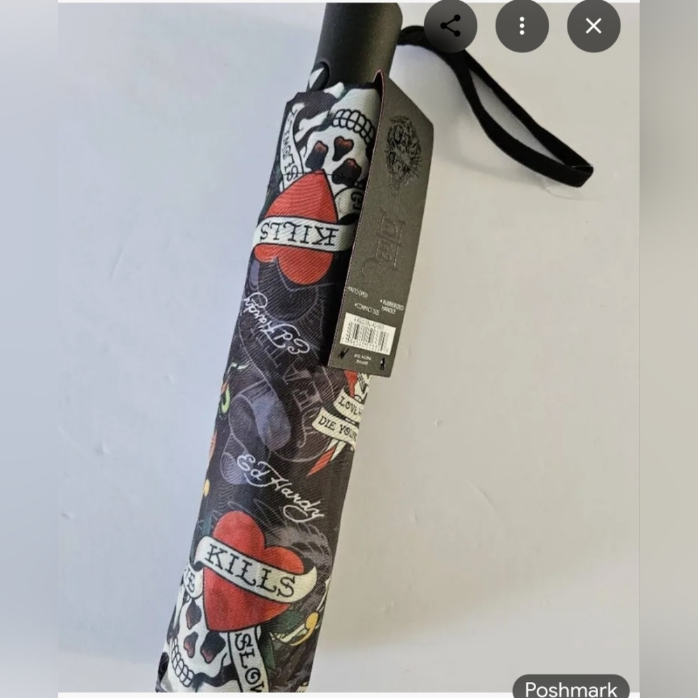 💎 NWT Ed Hardy Multicolor Graphic Umbrella | FREE GIFT WITH PURCHASE